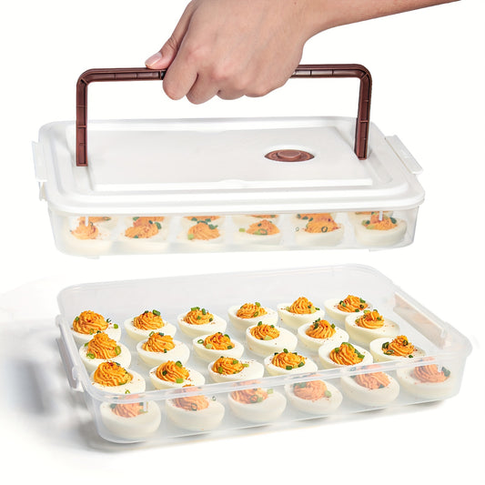 Deviled Egg Containers with Lid Set of 2 for 48 Eggs