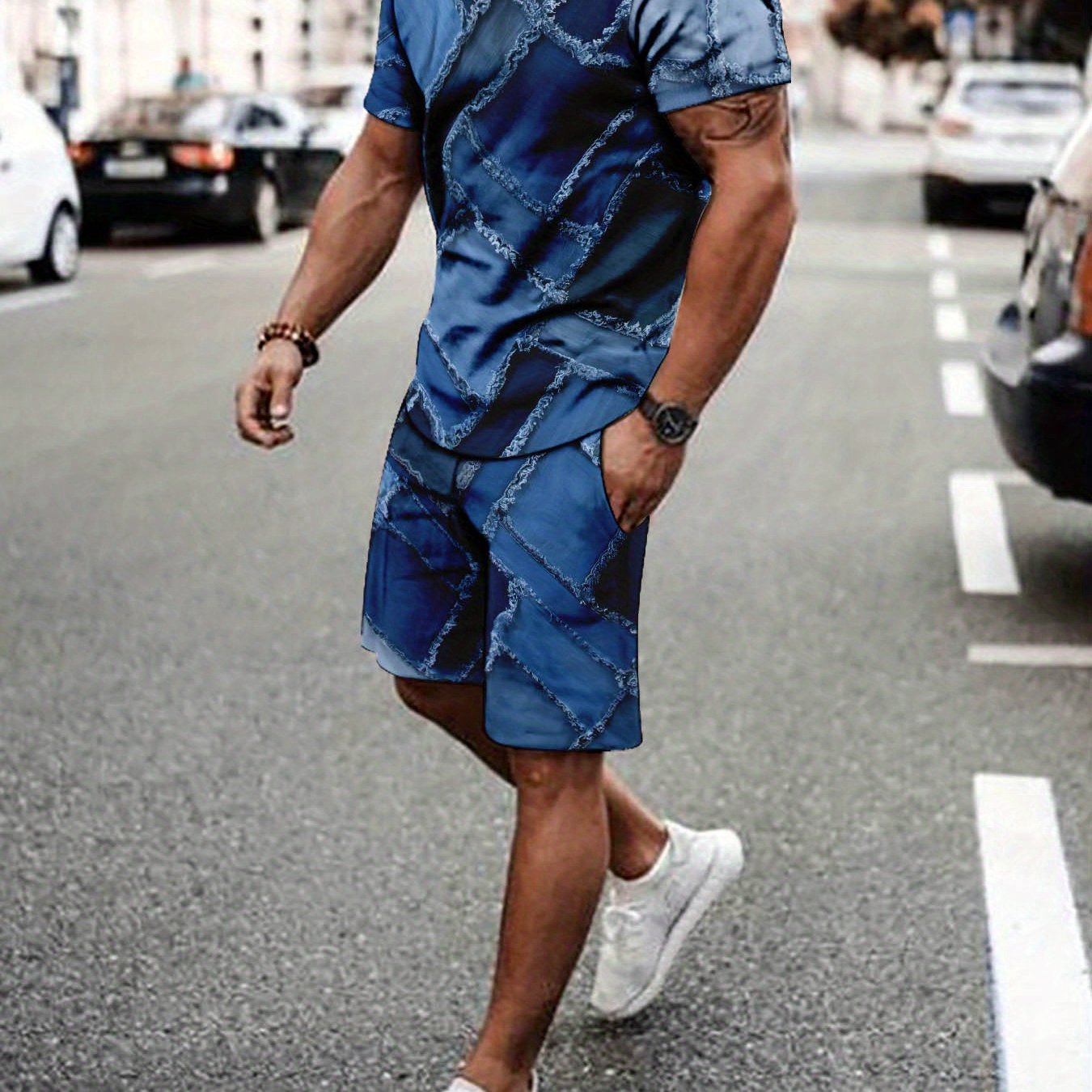 3D Printing Sports Suit Summer Casual Men's T-shirt and Pants