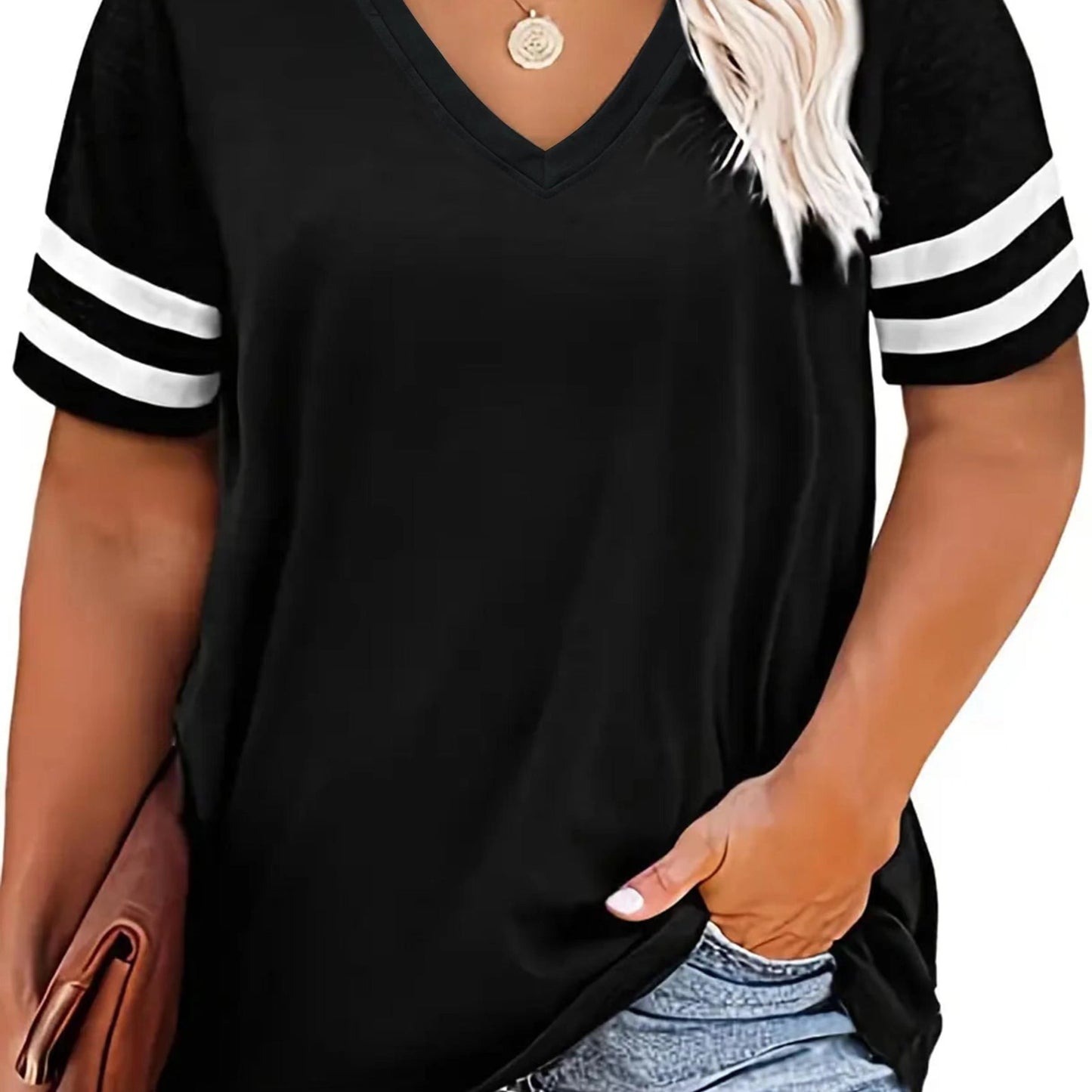 Women's Casual Short Sleeve Tee with Slight Stretch for Comfortable Fit