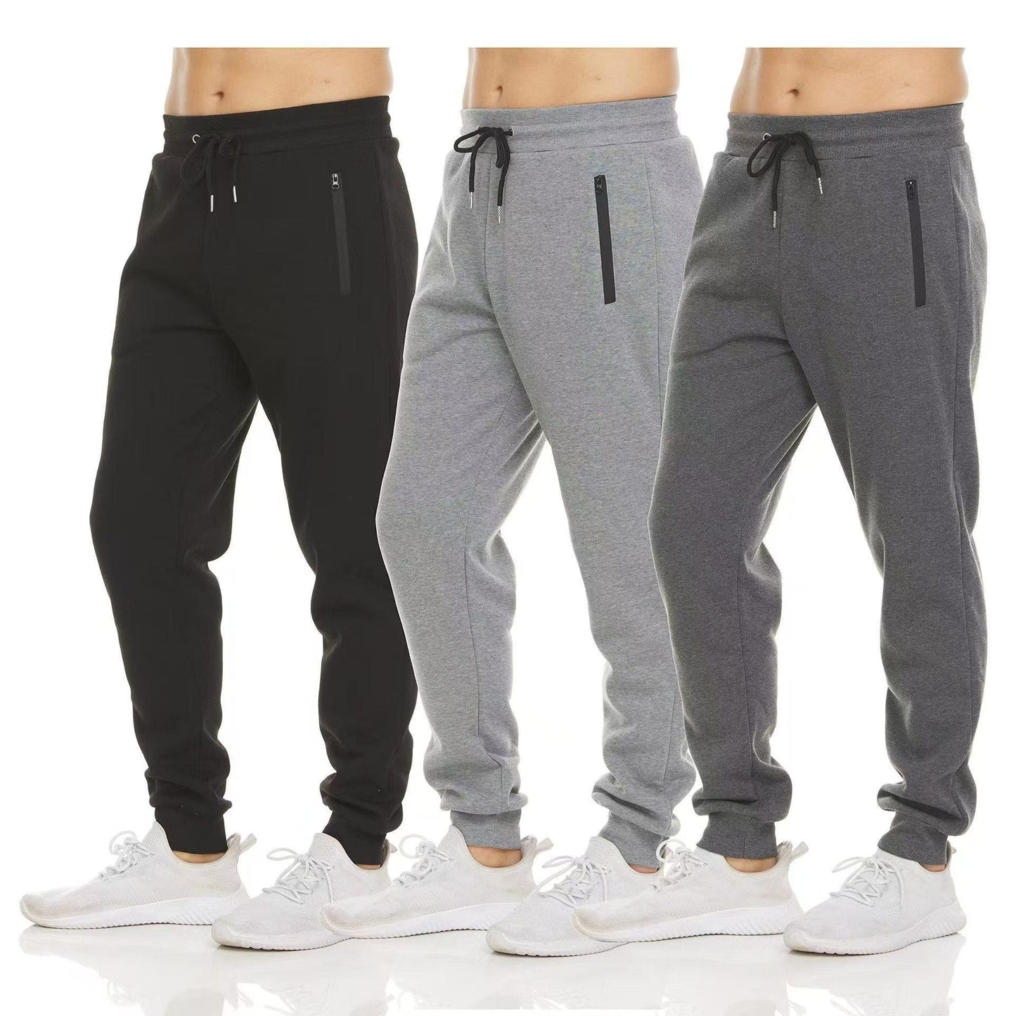 3-Pack Men's Slim Fit Fleece Lined Joggers Sweatpants