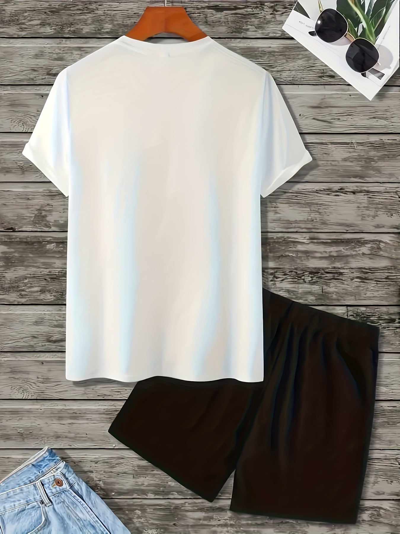 Senhan Selection Men'S Two-Piece Suit Casual T-Shirt and Shorts