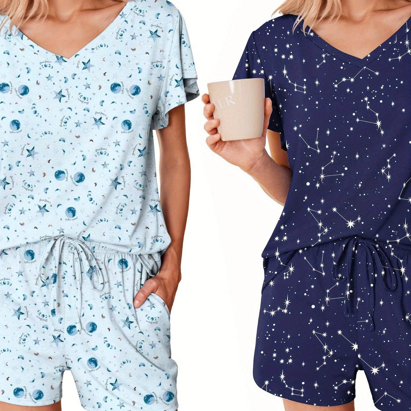 Soft Ruffle Pajama Set 2-Pack ELESOL Comfy Sleepwear