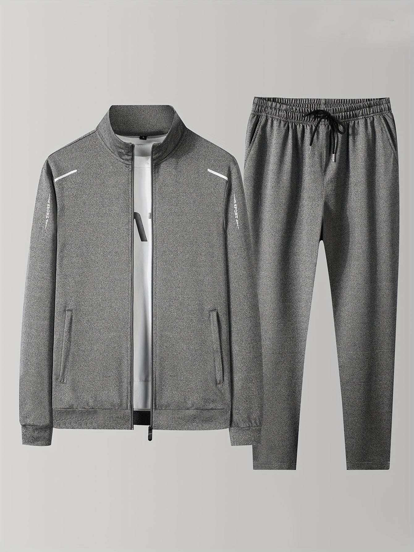 Men's Cozy Fleece Zip-up Jacket and Sweatpants Set