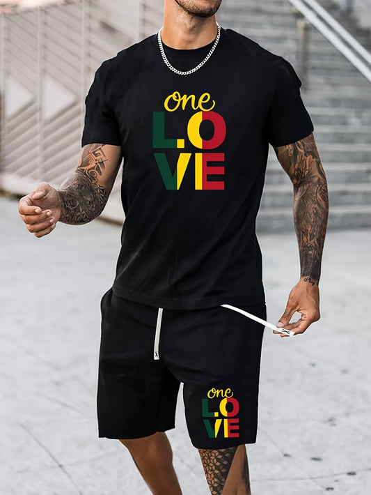 Senhan Selection Men'S Two-Piece Suit Casual T-Shirt and Shorts