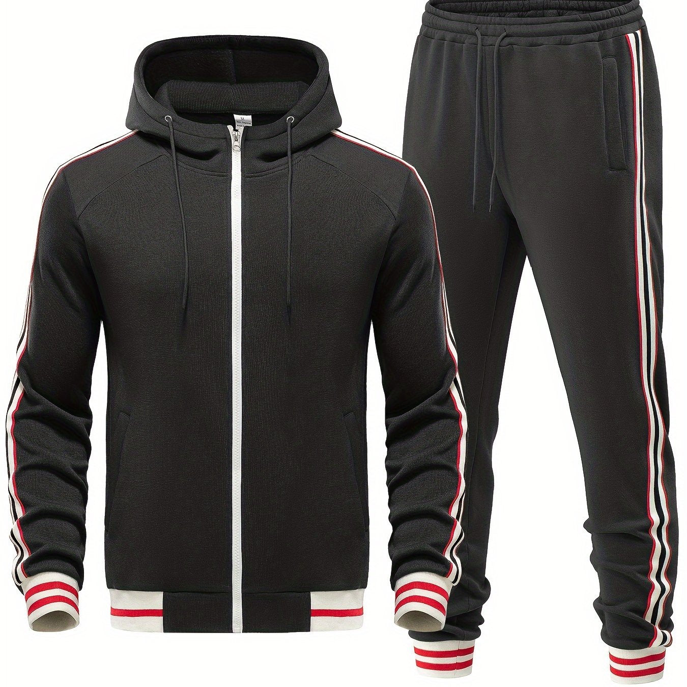 Men'S Sweatsuits 2pcs Set Casual Hoodie Outfit