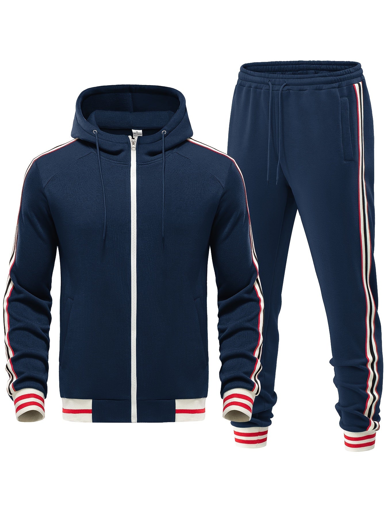 Men'S Sweatsuits 2pcs Set Casual Hoodie Outfit