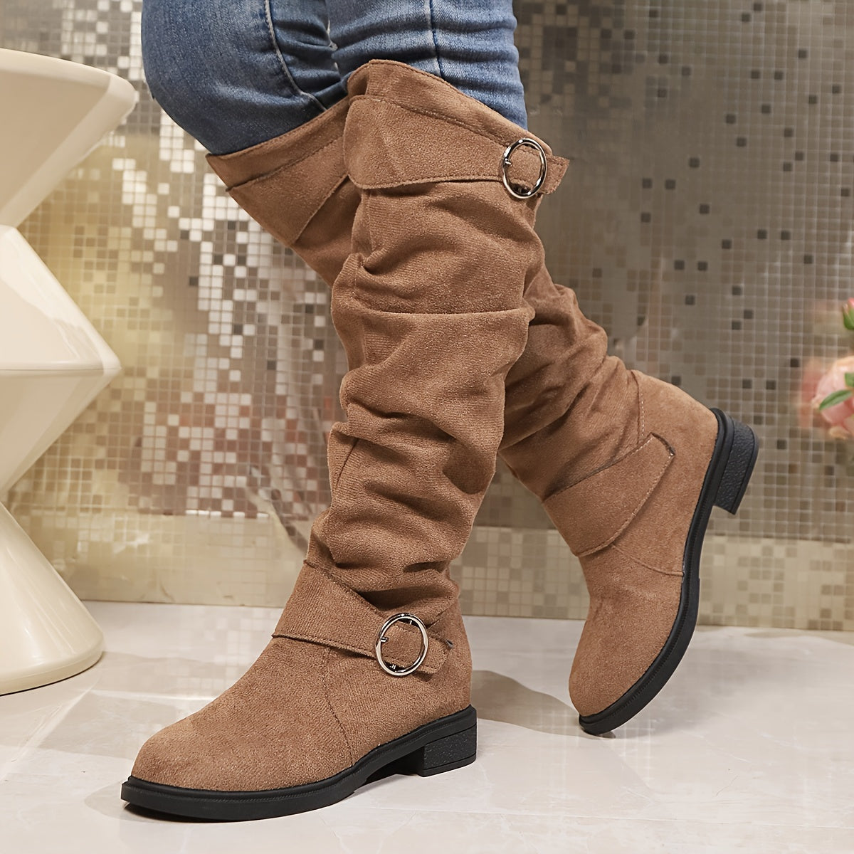 Trendy Solid Color Boots