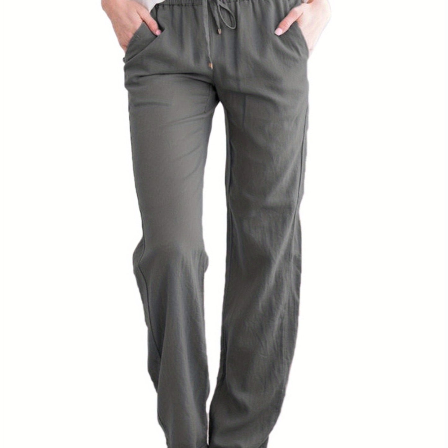 Wide-leg Women's Loose Solid Color Trousers