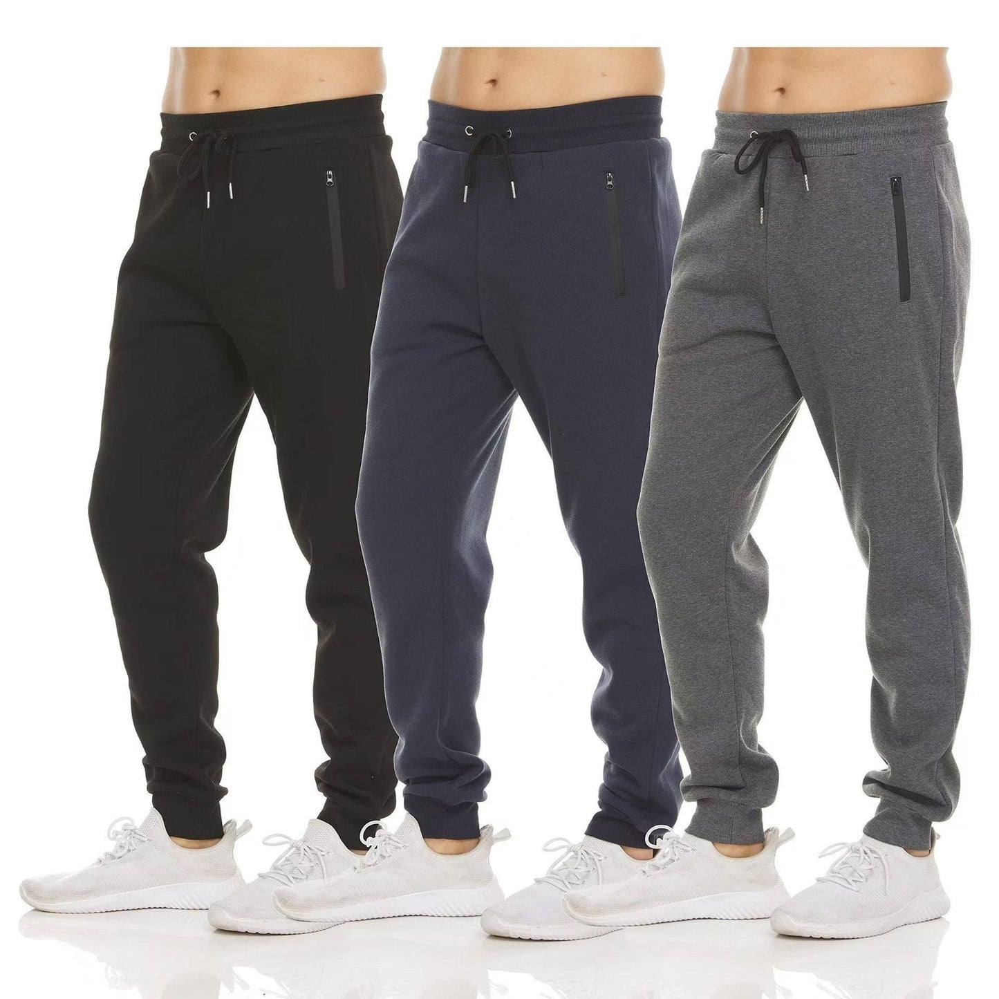 3-Pack Men's Slim Fit Fleece Lined Joggers Sweatpants