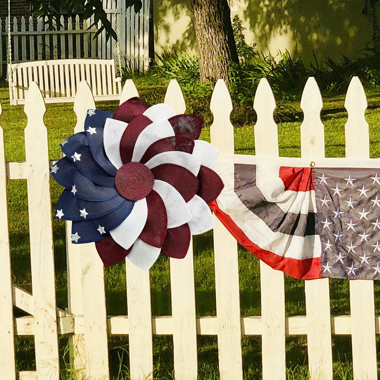 Star Summer Patriotic Independence Day Wreath