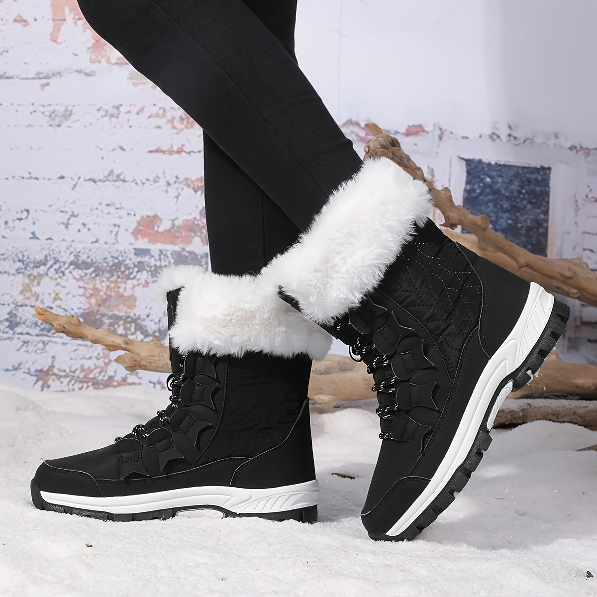 Women's Winter Fashion Mid-Calf Snow Boots