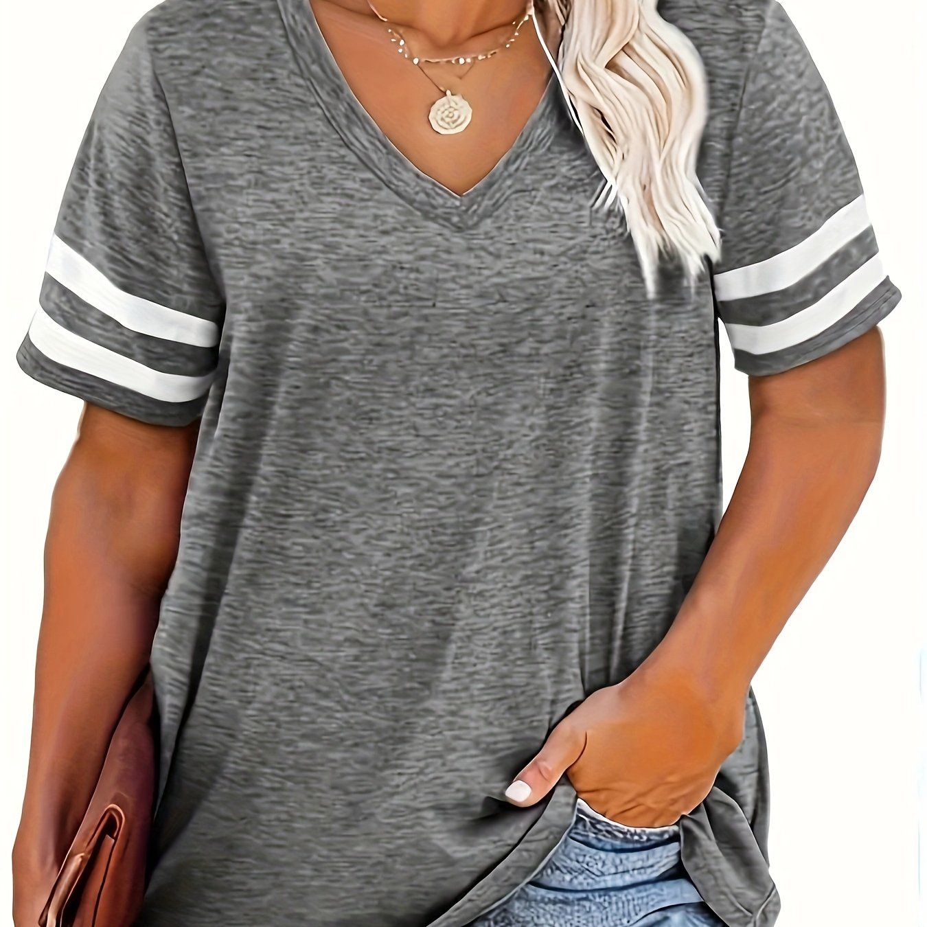 Women's Casual Short Sleeve Tee with Slight Stretch for Comfortable Fit