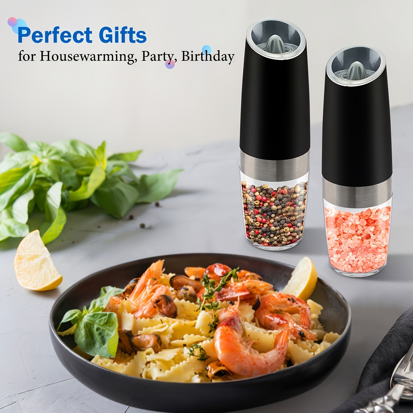 Gravity-powered Electric Salt And Pepper Grinder