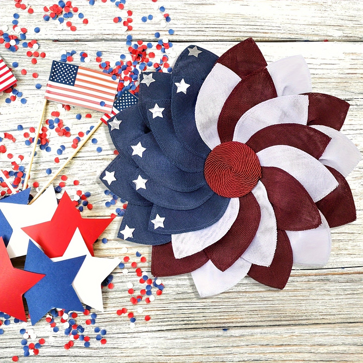 Star Summer Patriotic Independence Day Wreath