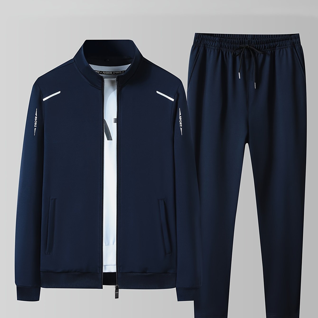 Men's Cozy Fleece Zip-up Jacket and Sweatpants Set