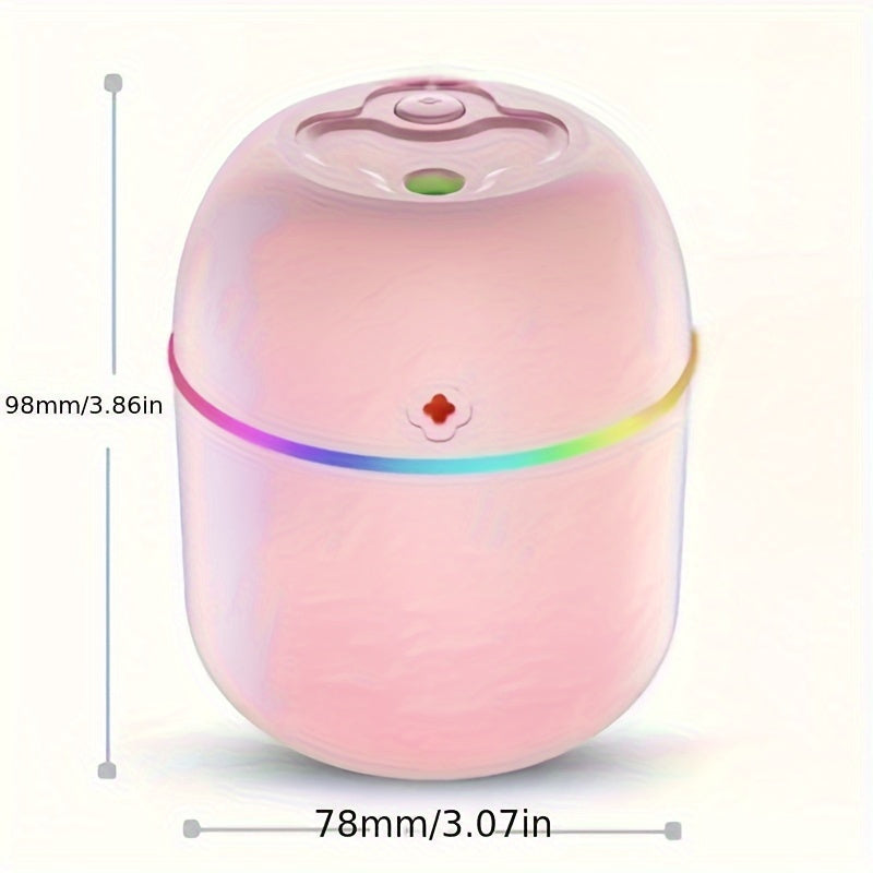 USB-Powered Aromatherapy Diffuser & Humidifier with Cool Mist, Night Light, and 7-Color Options - Ultra-Quiet Operation, Essential Oil Compatible, Perfect for Home, Office, and Bedroom Air Freshening, Aroma Diffuser